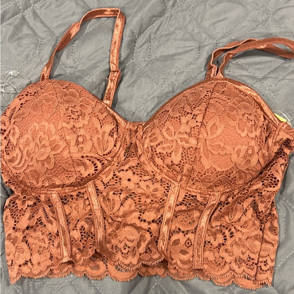 Lace Bralette in Brown
